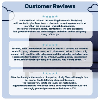 Divano con braccioli arrotolati Serta Copenhagen 73, in poliestere di facile manutenzione, schienale morbido, cuscini di seduta a molle insacchettate