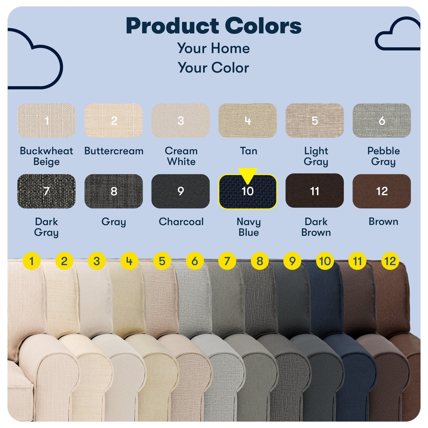 Divano con braccioli arrotolati Serta Copenhagen 73, in poliestere di facile manutenzione, schienale morbido, cuscini di seduta a molle insacchettate