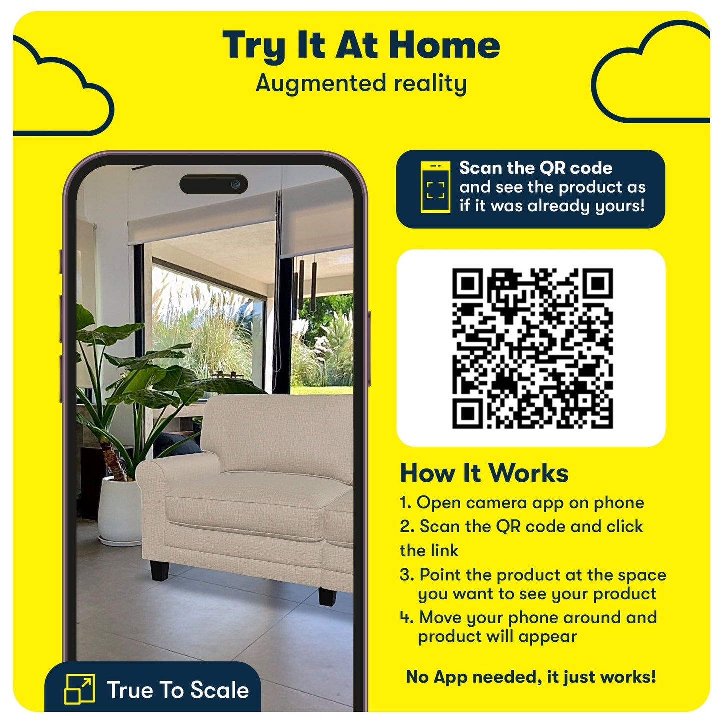 Divano con braccioli arrotolati Serta Copenhagen 78, in poliestere di facile manutenzione, schienale morbido, cuscini di seduta a molle insacchettate