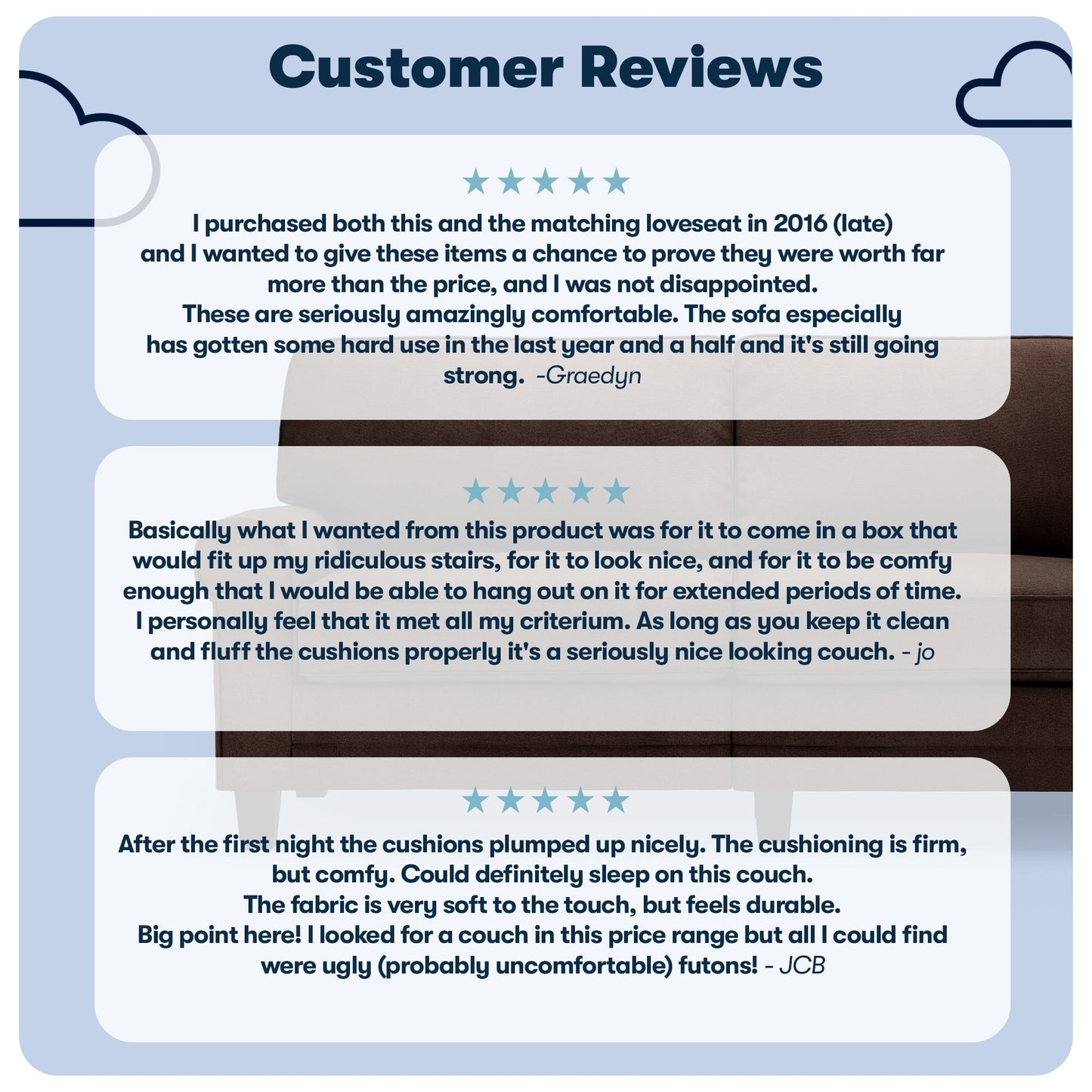 Divano con braccioli arrotolati Serta Copenhagen 78, in poliestere di facile manutenzione, schienale morbido, cuscini di seduta a molle insacchettate