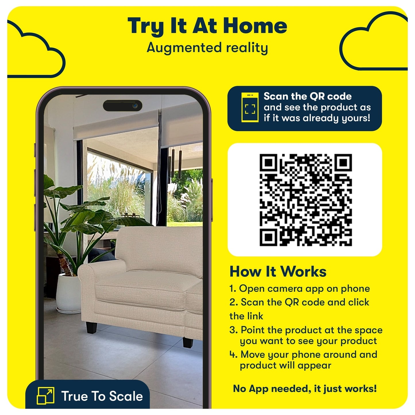 Divano con braccioli arrotolati Serta Copenhagen 78, in poliestere di facile manutenzione, schienale morbido, cuscini di seduta a molle insacchettate