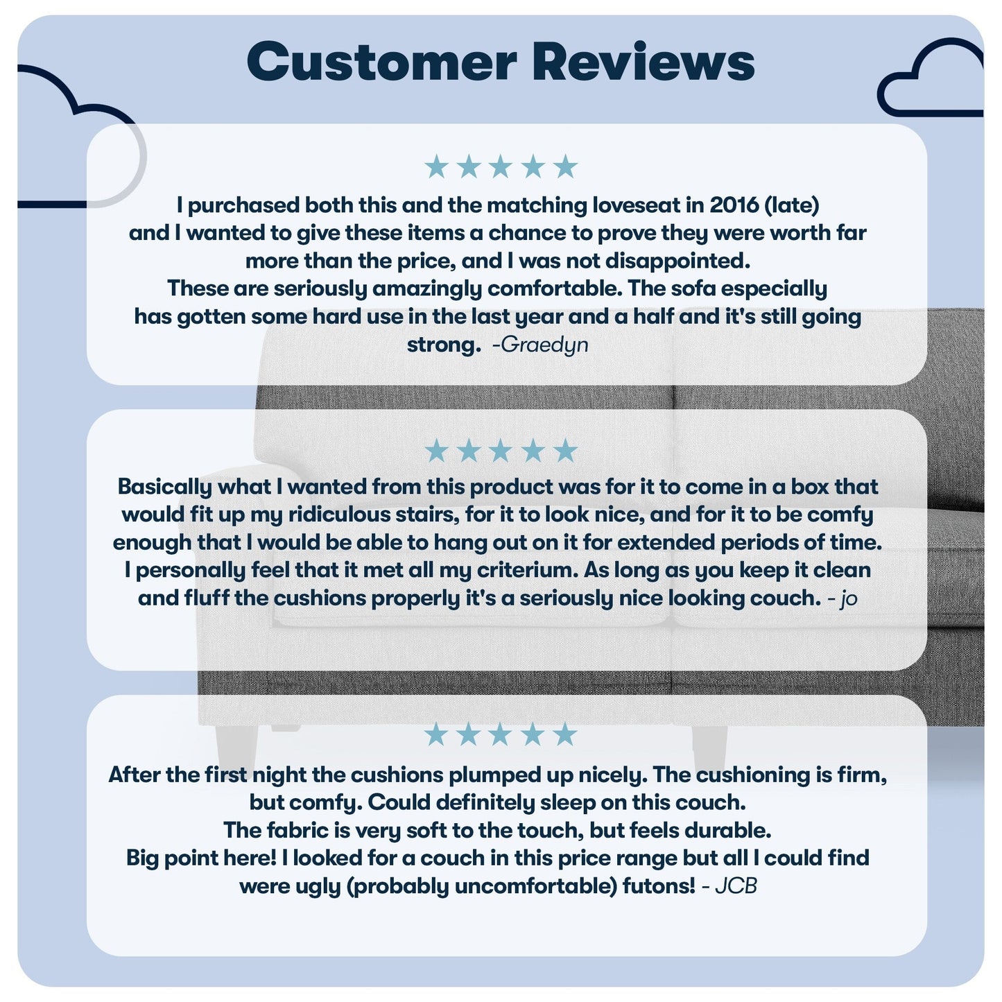 Divano con braccioli arrotolati Serta Copenhagen 78, in poliestere di facile manutenzione, schienale morbido, cuscini di seduta a molle insacchettate