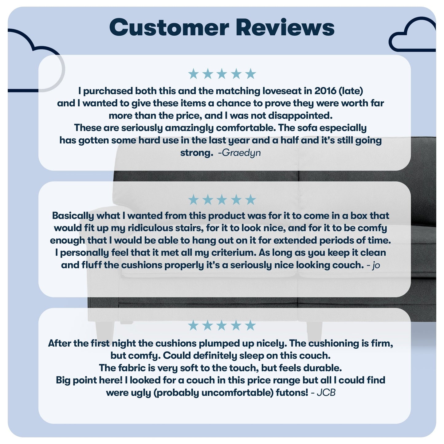 Divano con braccioli arrotolati Serta Copenhagen 78, in poliestere di facile manutenzione, schienale morbido, cuscini di seduta a molle insacchettate