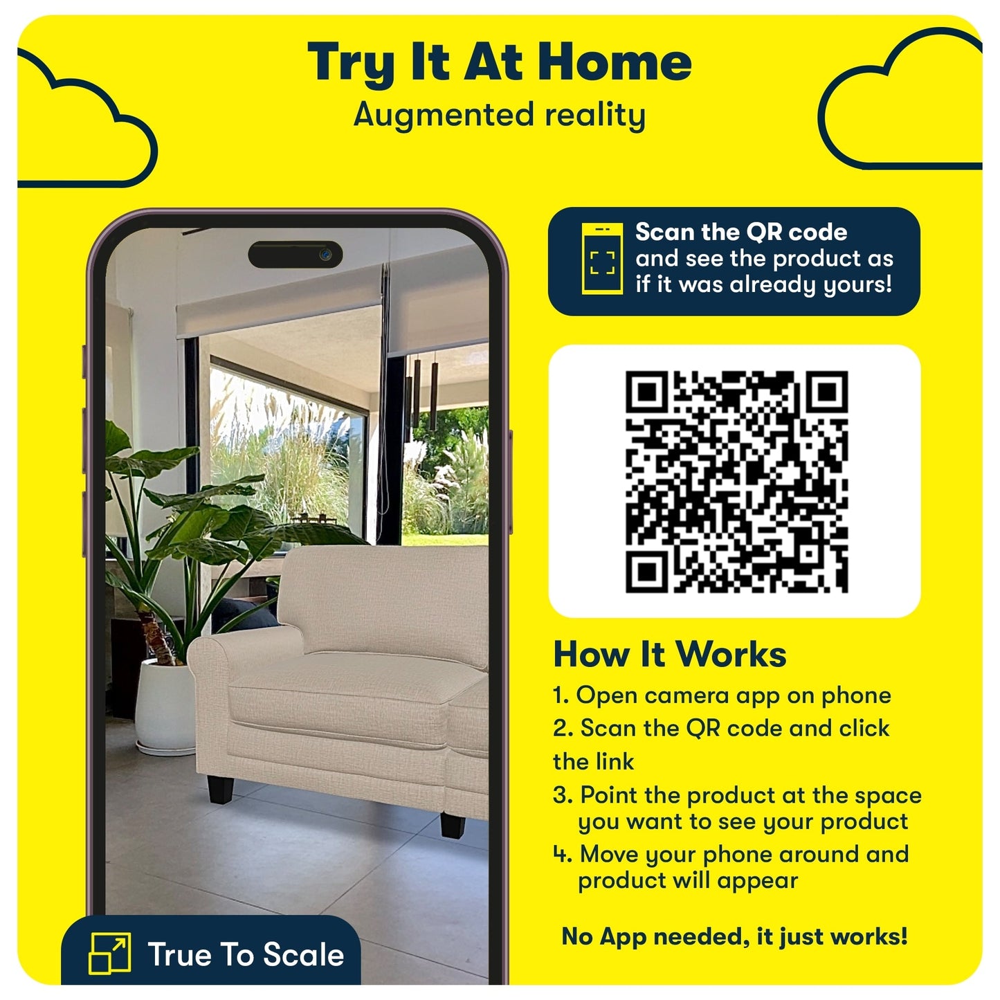 Divano con braccioli arrotolati Serta Copenhagen 78, in poliestere di facile manutenzione, schienale morbido, cuscini di seduta a molle insacchettate