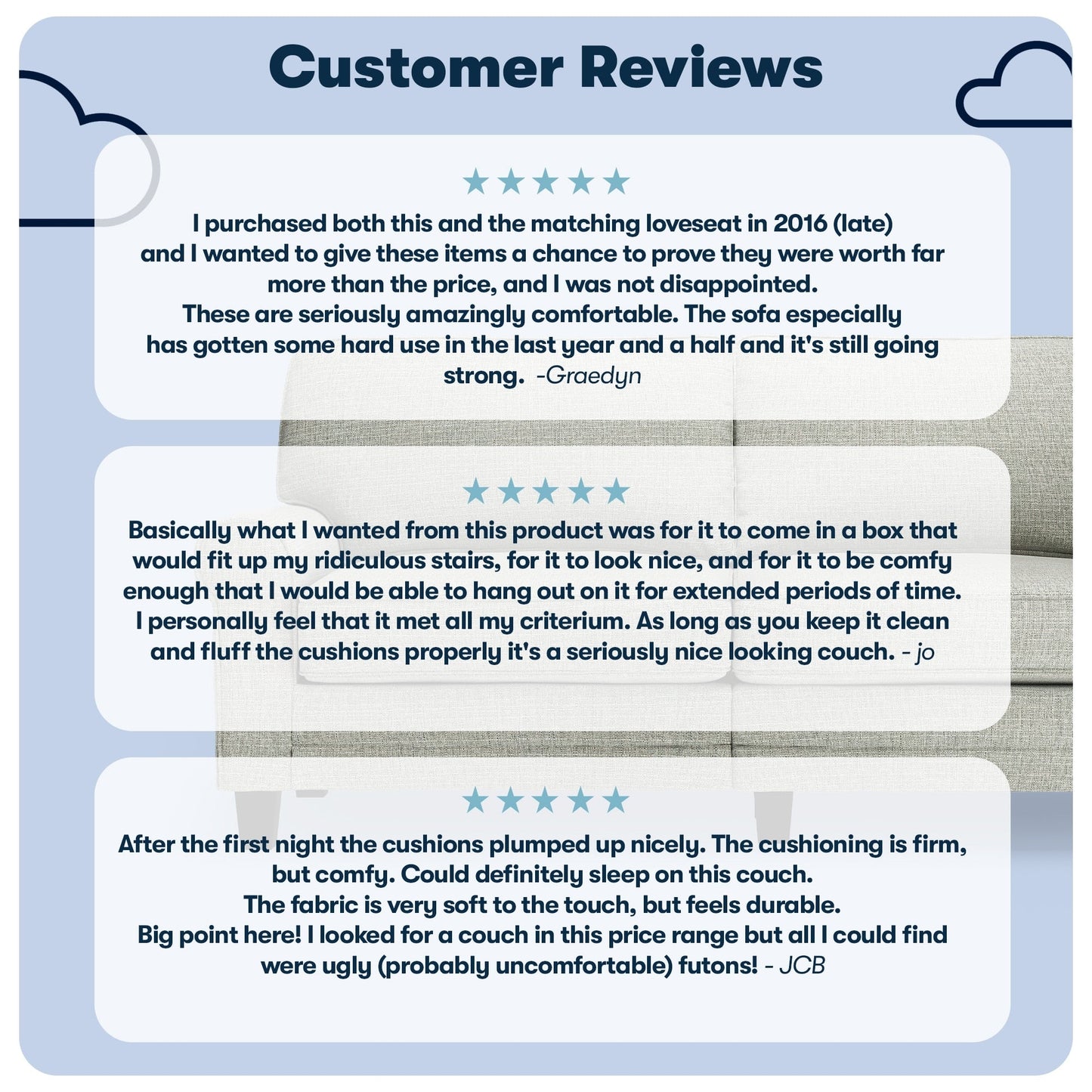 Divano con braccioli arrotolati Serta Copenhagen 78, in poliestere di facile manutenzione, schienale morbido, cuscini di seduta a molle insacchettate