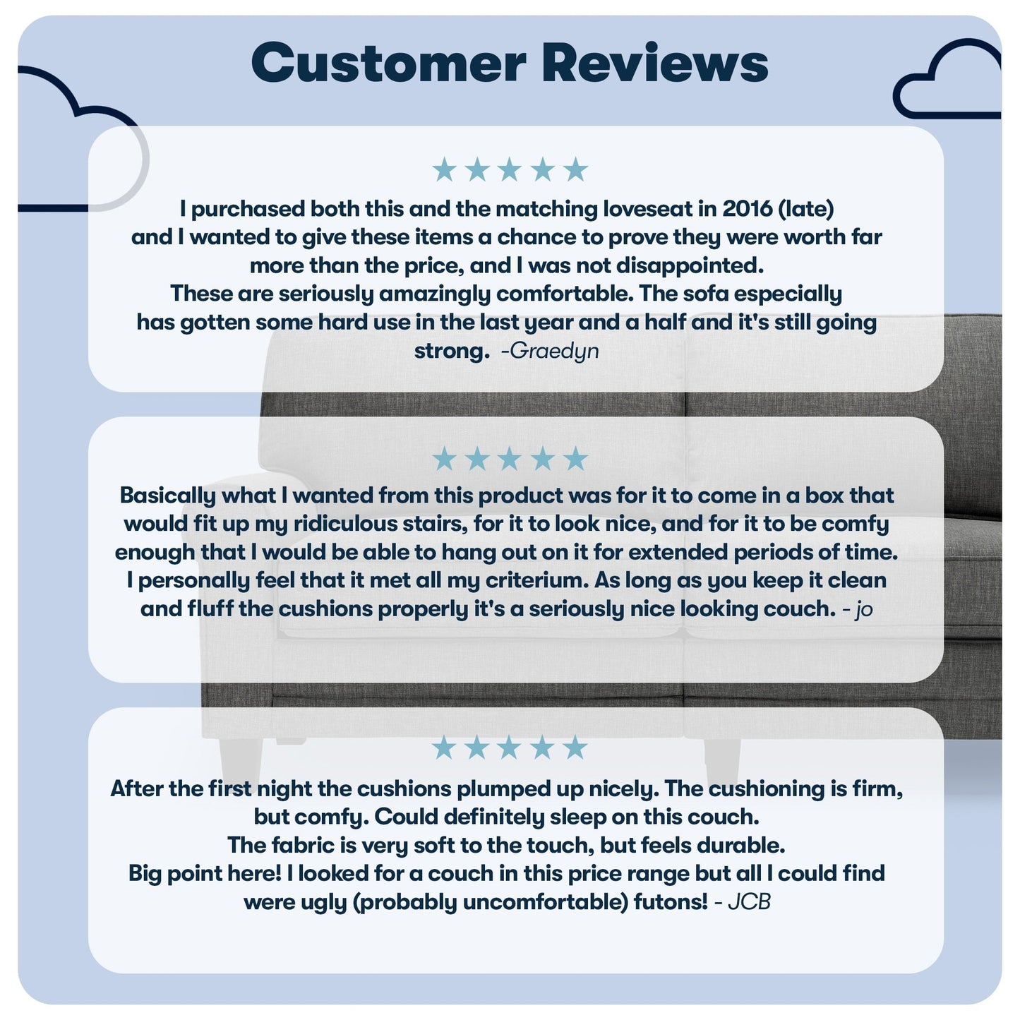 Divano con braccioli arrotolati Serta Copenhagen 78, in poliestere di facile manutenzione, schienale morbido, cuscini di seduta a molle insacchettate