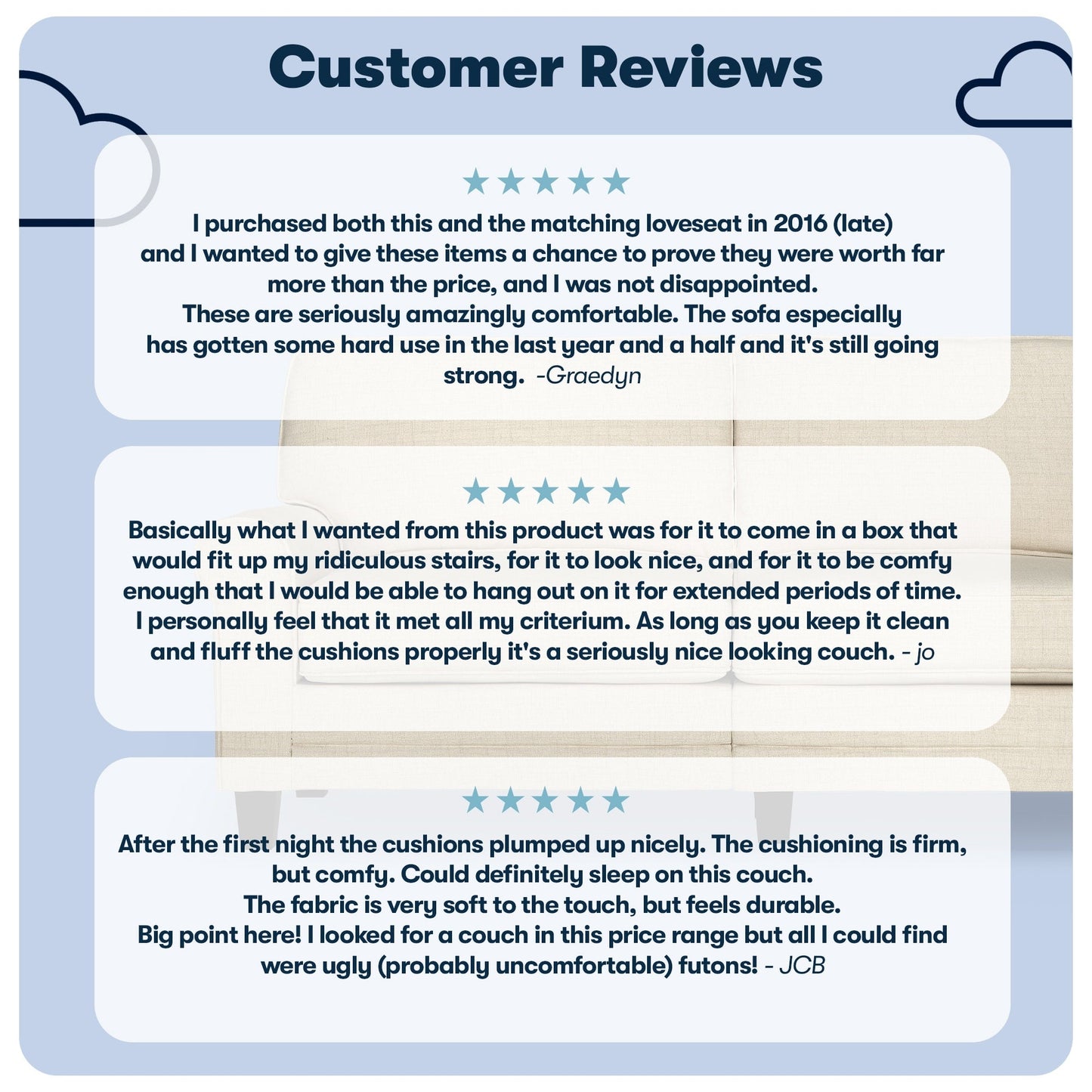 Divano con braccioli arrotolati Serta Copenhagen 78, in poliestere di facile manutenzione, schienale morbido, cuscini di seduta a molle insacchettate