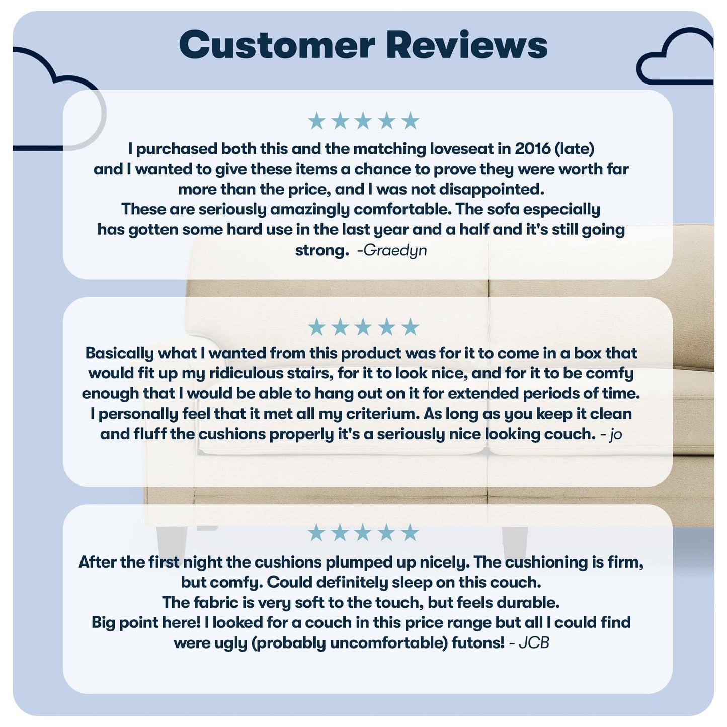 Divano con braccioli arrotolati Serta Copenhagen 78, in poliestere di facile manutenzione, schienale morbido, cuscini di seduta a molle insacchettate