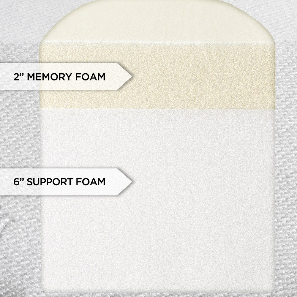 Materasso in memory foam Serta da 8 pollici per letto singolo