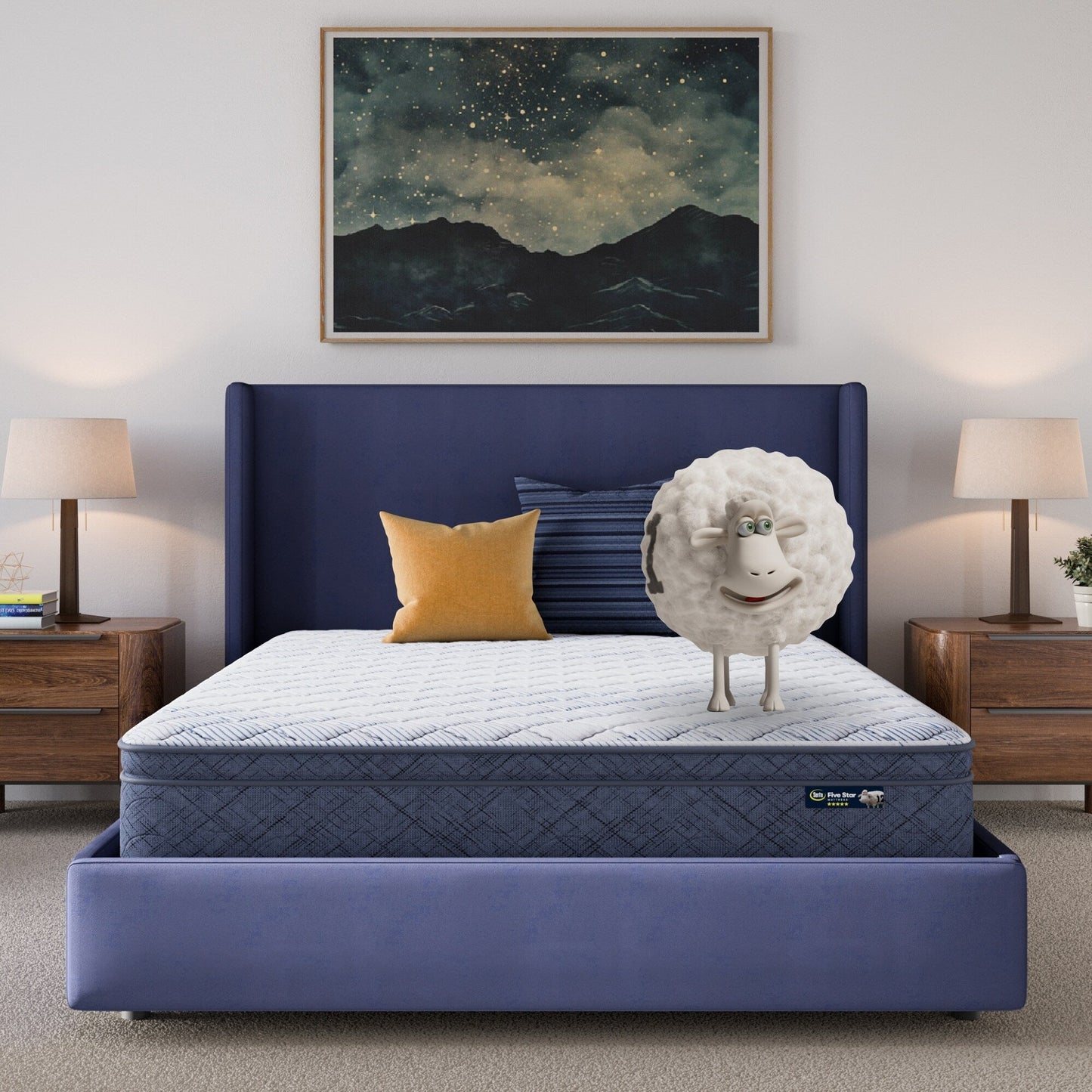 Materasso Serta Five Star Sleep to Go 10 Plush Pillow Top in una scatola