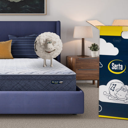 Materasso Serta Five Star Sleep to Go 10 Plush Pillow Top in una scatola