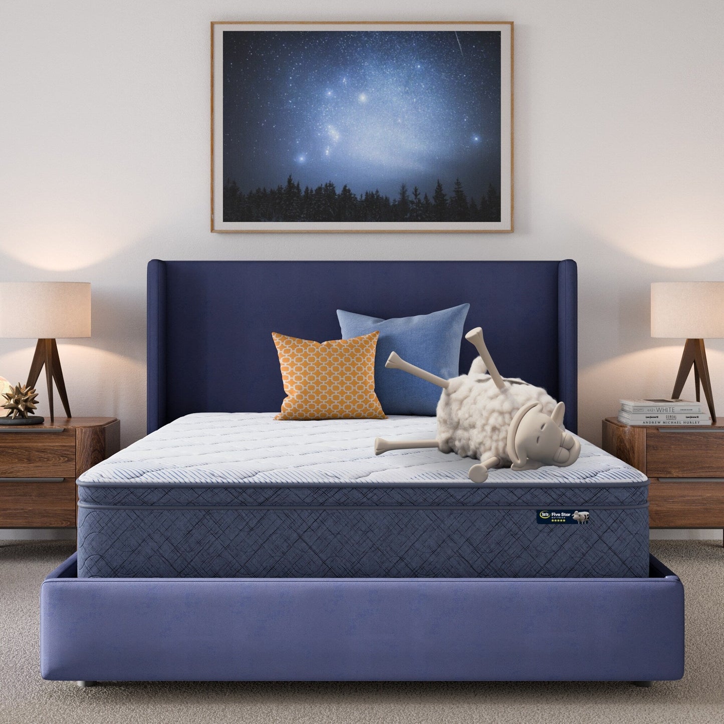 Materasso Serta Five Star Sleep to Go 12 Plush Pillow Top in una scatola