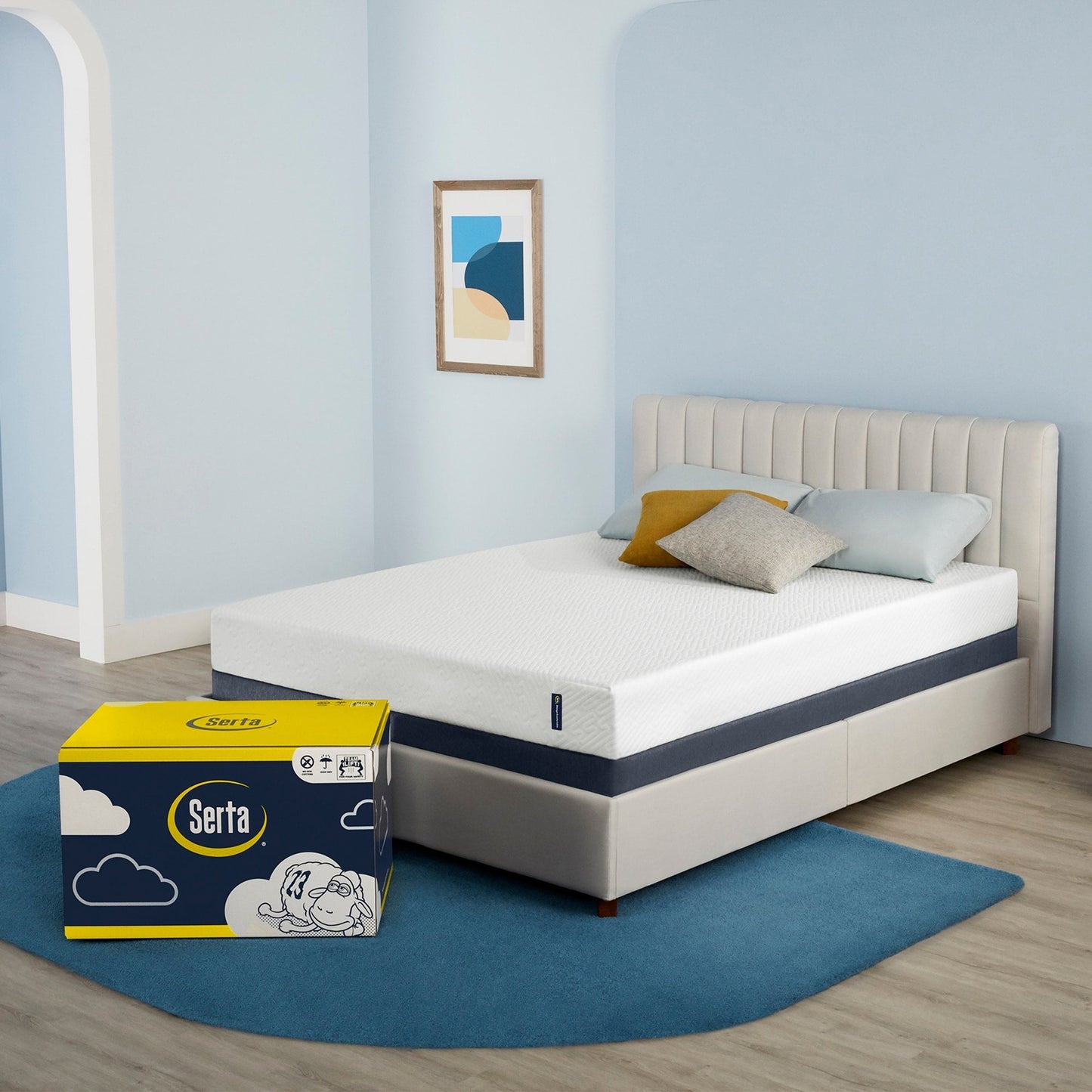 Materasso in memory foam Serta For Ewe 7, mediamente rigido, in scatola