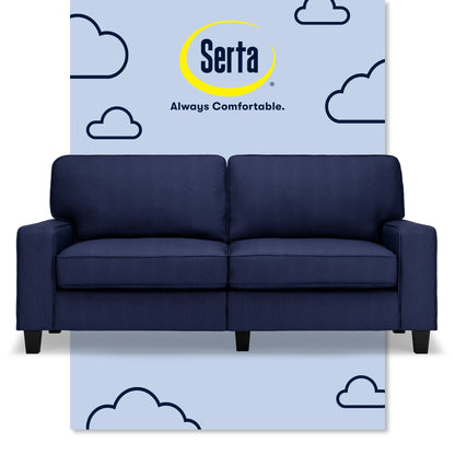 Divano Serta Palisades 73 Track Arm, in poliestere di facile manutenzione, con schienale morbido e cuscini di seduta a molle insacchettate.