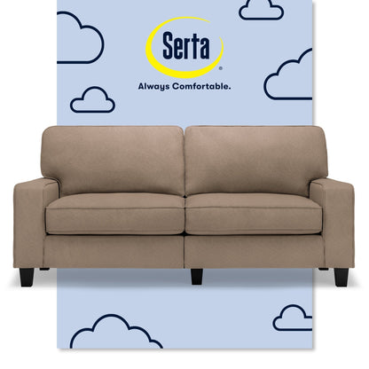 Divano Serta Palisades 73 Track Arm, in poliestere di facile manutenzione, con schienale morbido e cuscini di seduta a molle insacchettate.