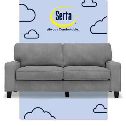 Divano Serta Palisades 73 Track Arm, in poliestere di facile manutenzione, con schienale morbido e cuscini di seduta a molle insacchettate.