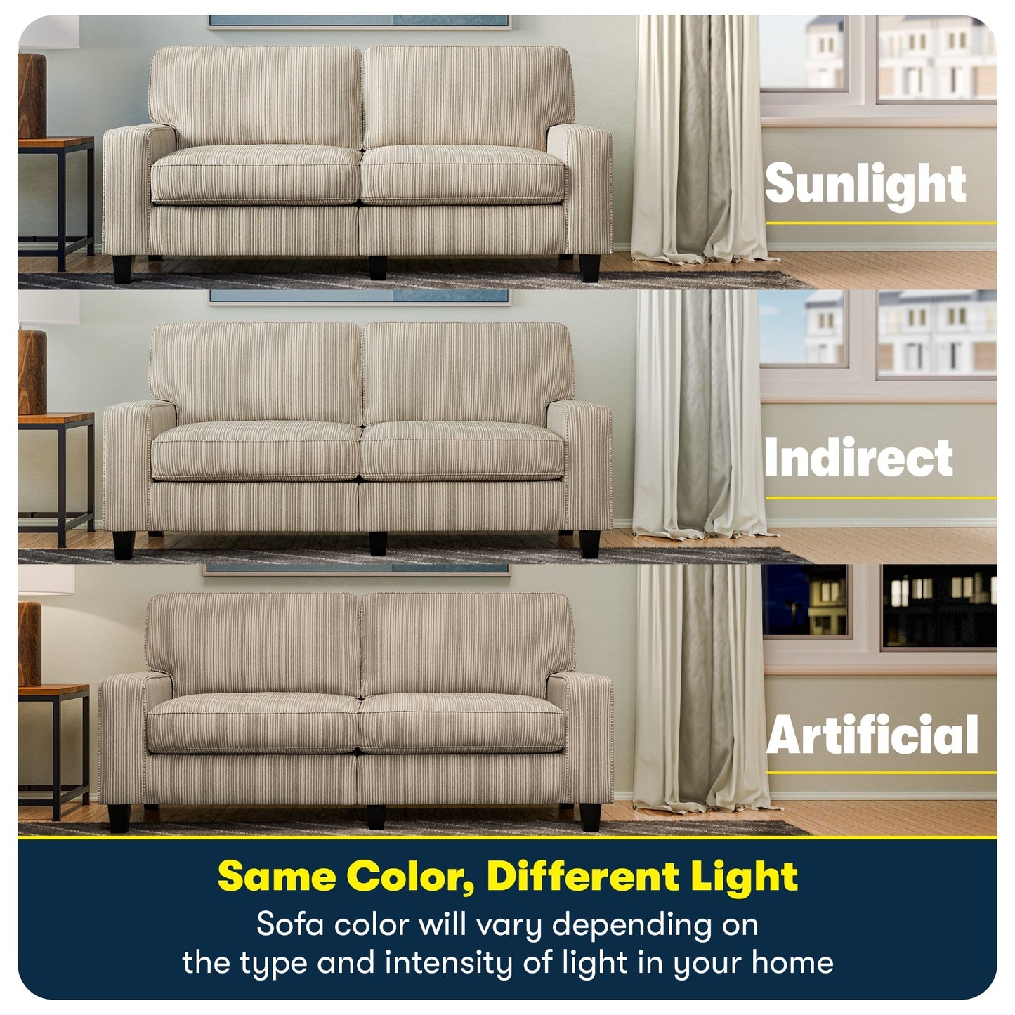 Divano Serta Palisades 73 Track Arm, in poliestere di facile manutenzione, con schienale morbido e cuscini di seduta a molle insacchettate.