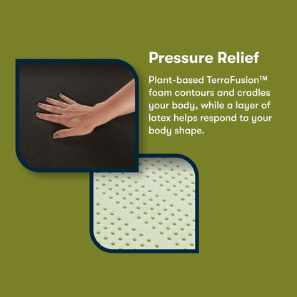 Materasso ibrido Serta iComfortECO Q30LTX 15,75 e set base regolabile