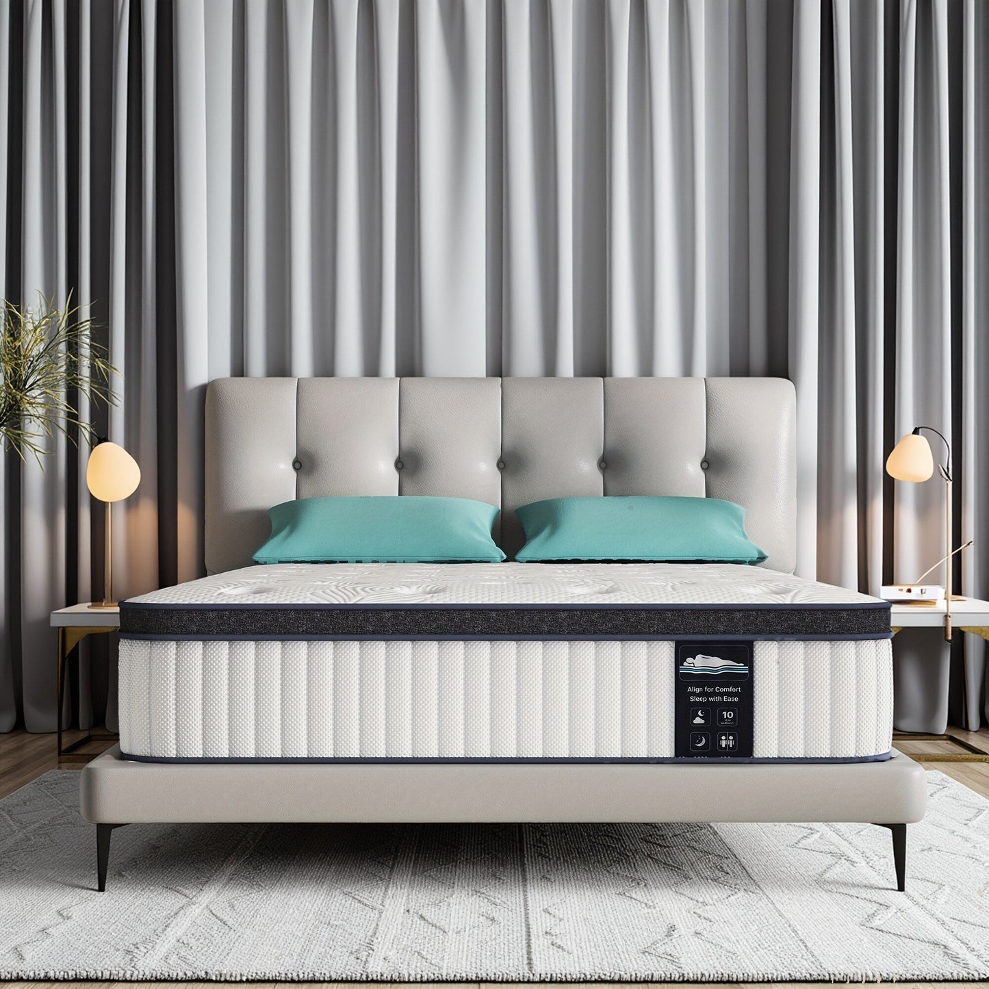 Materasso in memory foam ibrido di lusso Serweet da 8 pollici, per cameretta dei bambini, letto per bambini