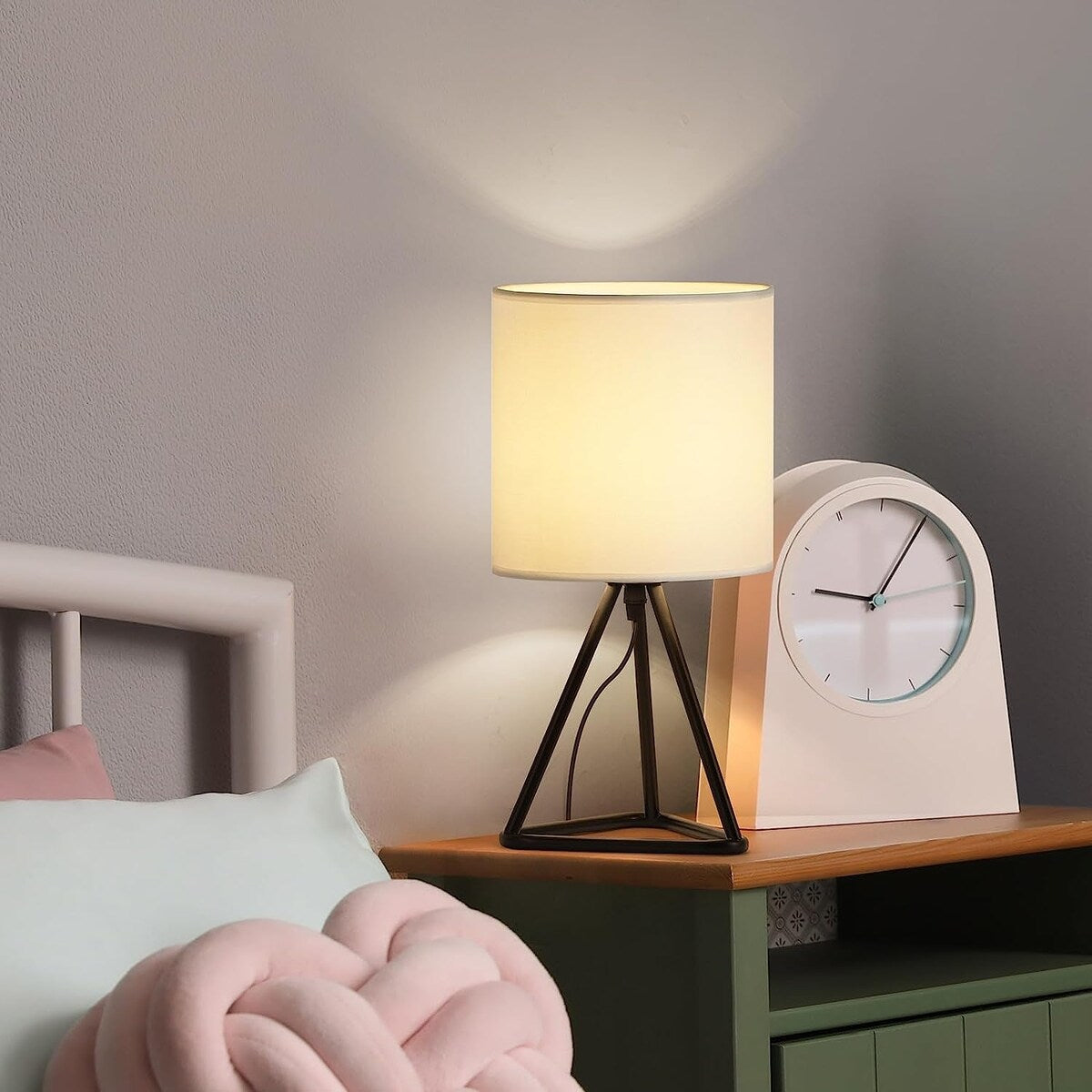 Set di 2 graziose lampade da comodino moderne per soggiorno e camera da letto