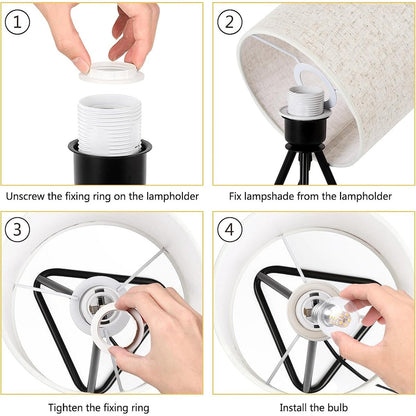 Set di 2 graziose lampade da comodino moderne per soggiorno e camera da letto