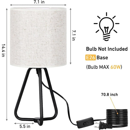 Set di 2 graziose lampade da comodino moderne per soggiorno e camera da letto