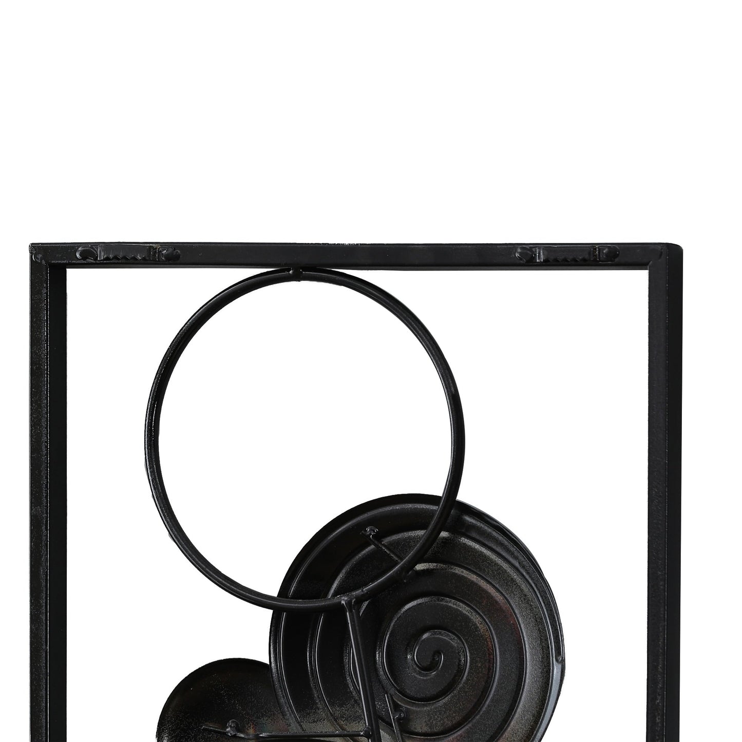 Decorazione da parete moderna in metallo dorato e marrone (set da 2)