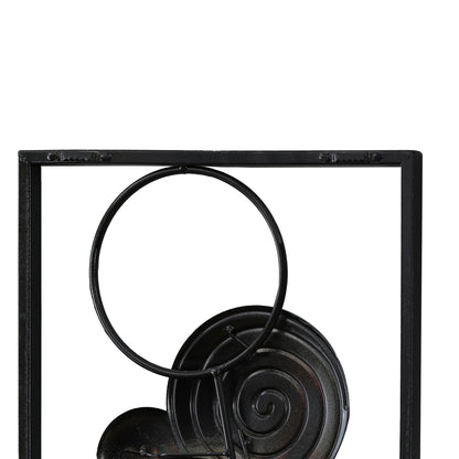 Decorazione da parete moderna in metallo dorato e marrone (set da 2)