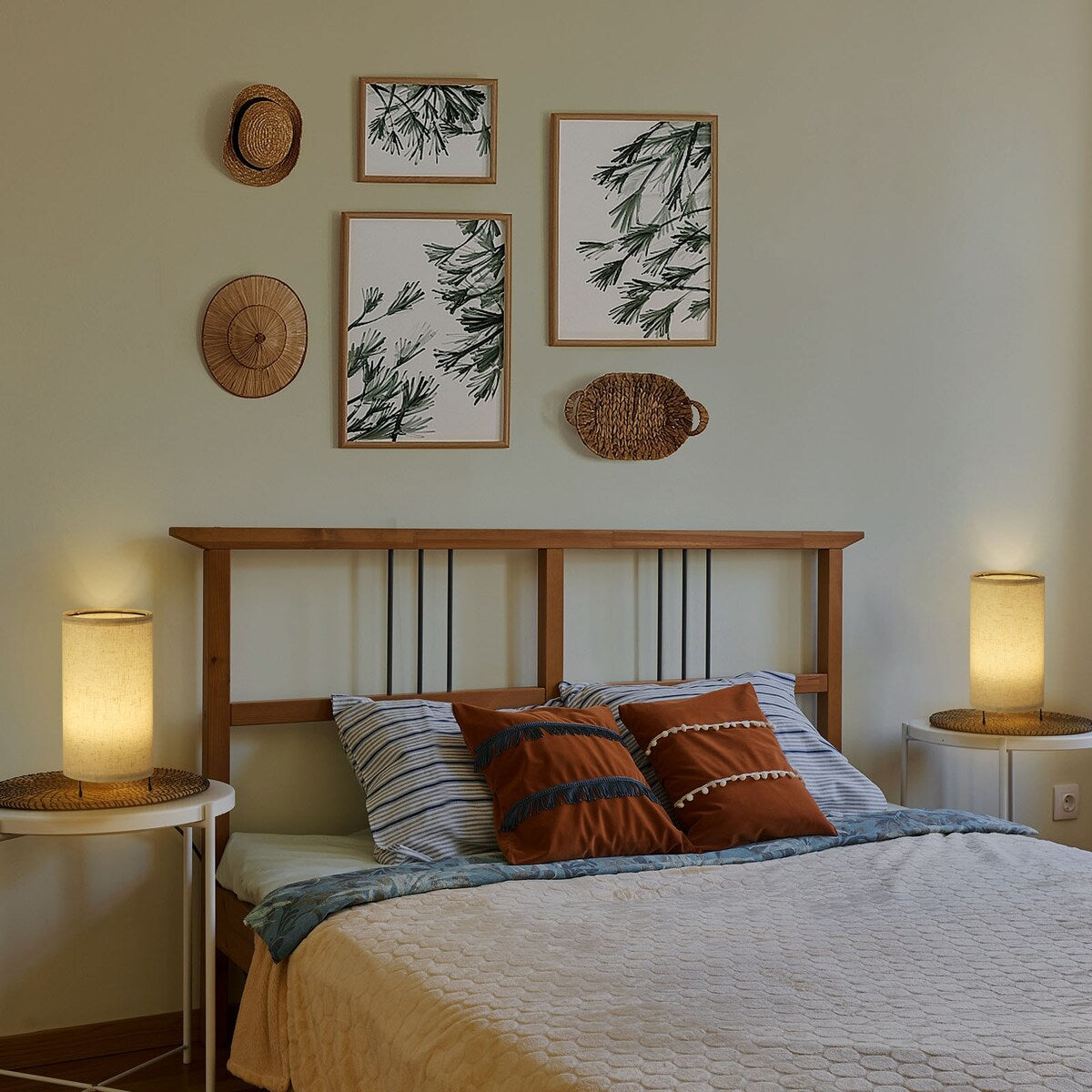 Set di 2 piccole lampade da tavolo con luce notturna e telecomando