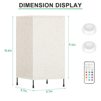 Set di 2 piccole lampade da tavolo con luce notturna e telecomando