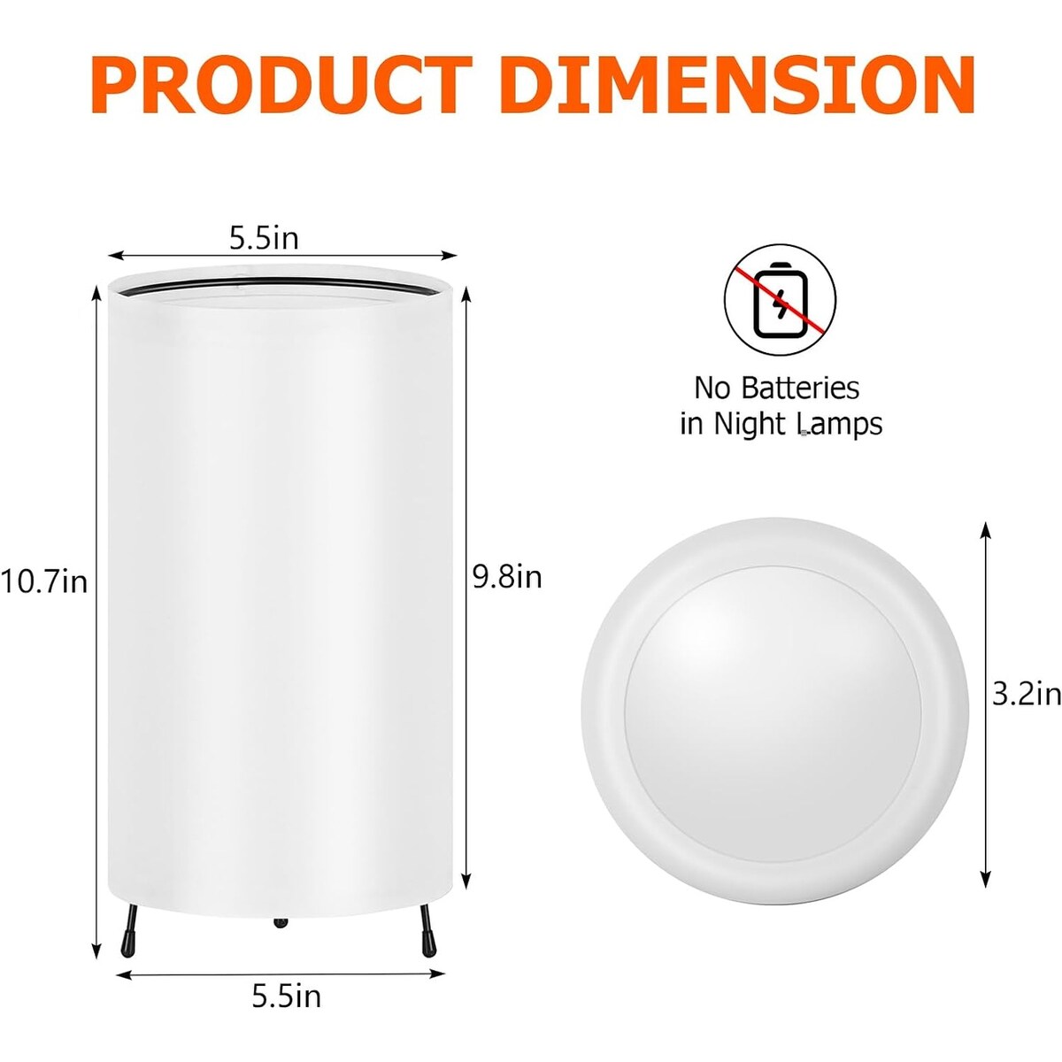 Set di 2 piccole lampade da tavolo con luce notturna e telecomando