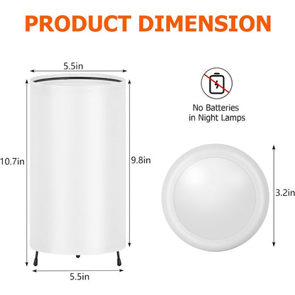 Set di 2 piccole lampade da tavolo con luce notturna e telecomando