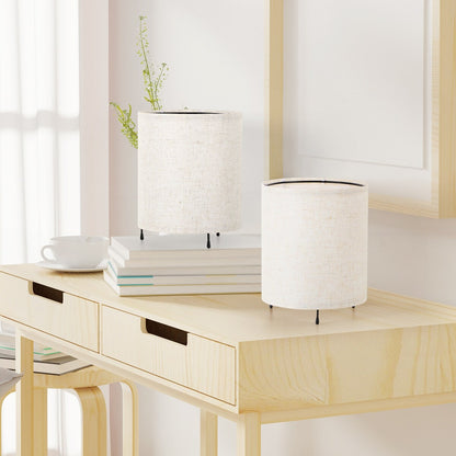 Set di 2 piccole lampade da tavolo con luce notturna e telecomando