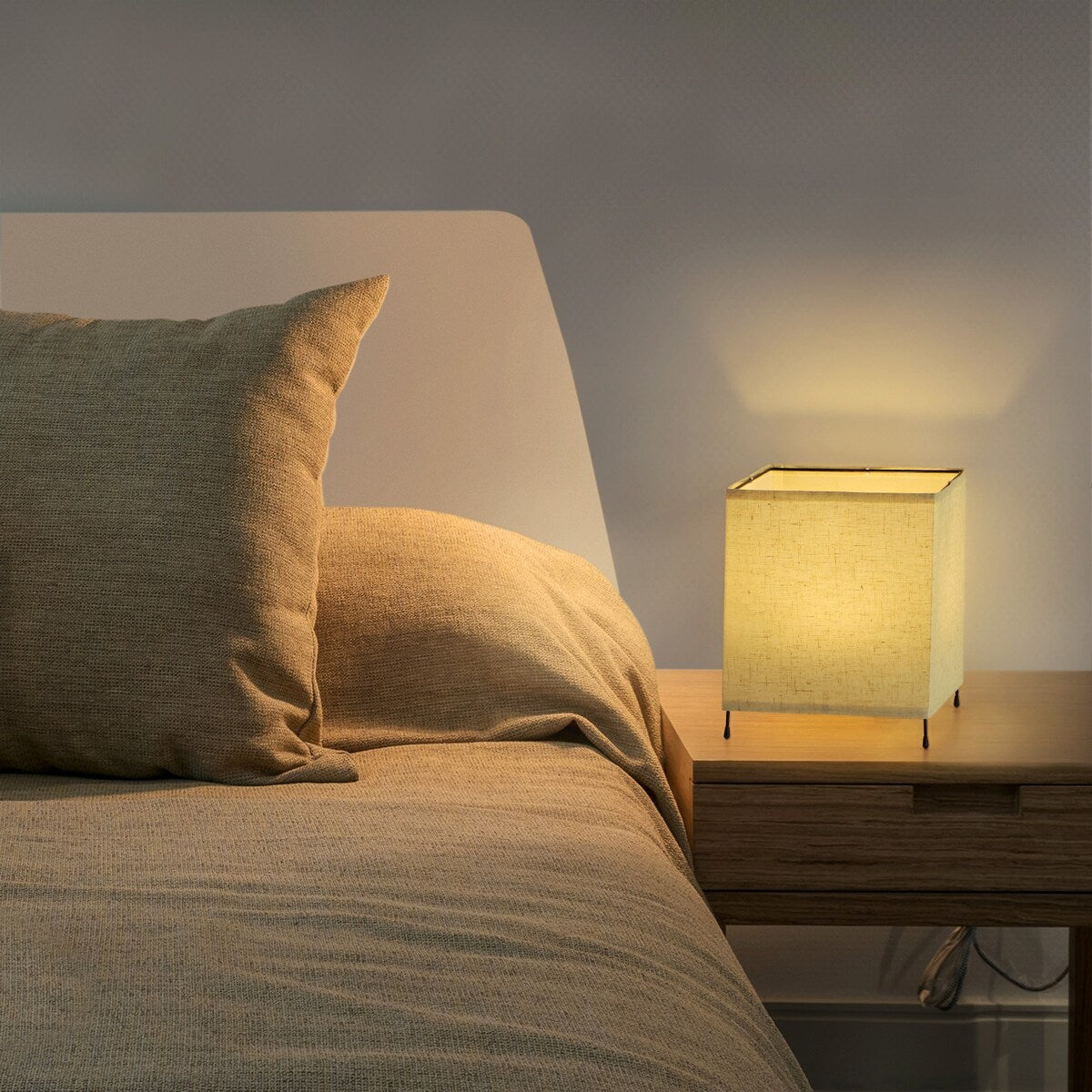 Set di 2 piccole lampade da tavolo con luce notturna e telecomando