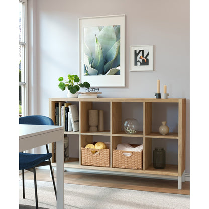 Cesto portaoggetti pieghevole a cubo intrecciato a mano Seville Classics (confezione da 2)