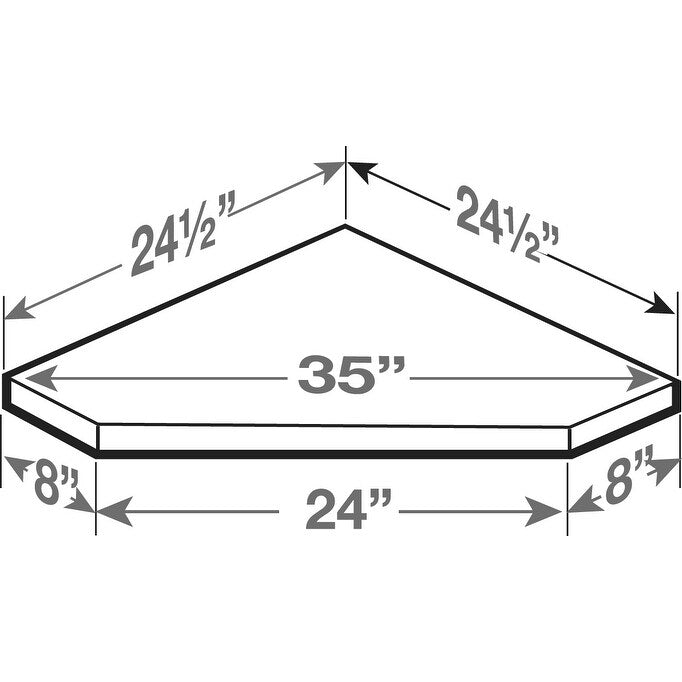 Set da 3 pezzi con mobiletto angolare Shaker