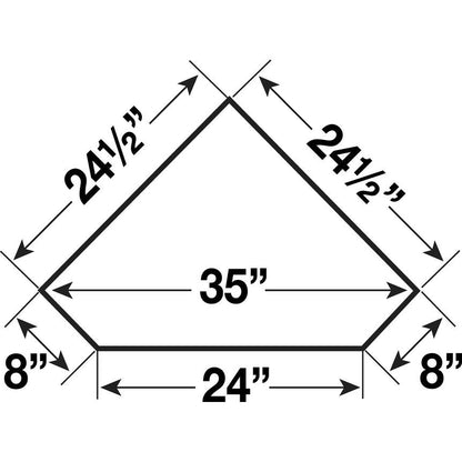 Set da 3 pezzi con mobiletto angolare Shaker