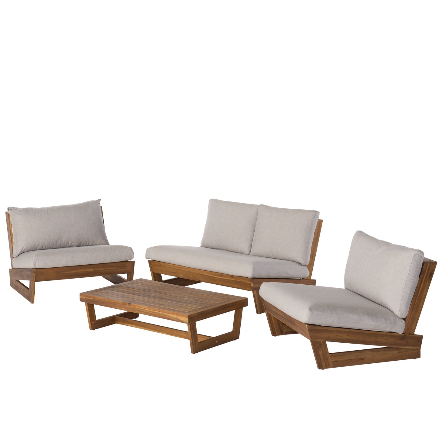 Set da esterno Sherwood da 4 posti in legno per chattare di Christopher Knight Home