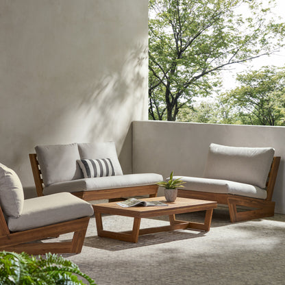 Set da esterno Sherwood da 4 posti in legno per chattare di Christopher Knight Home