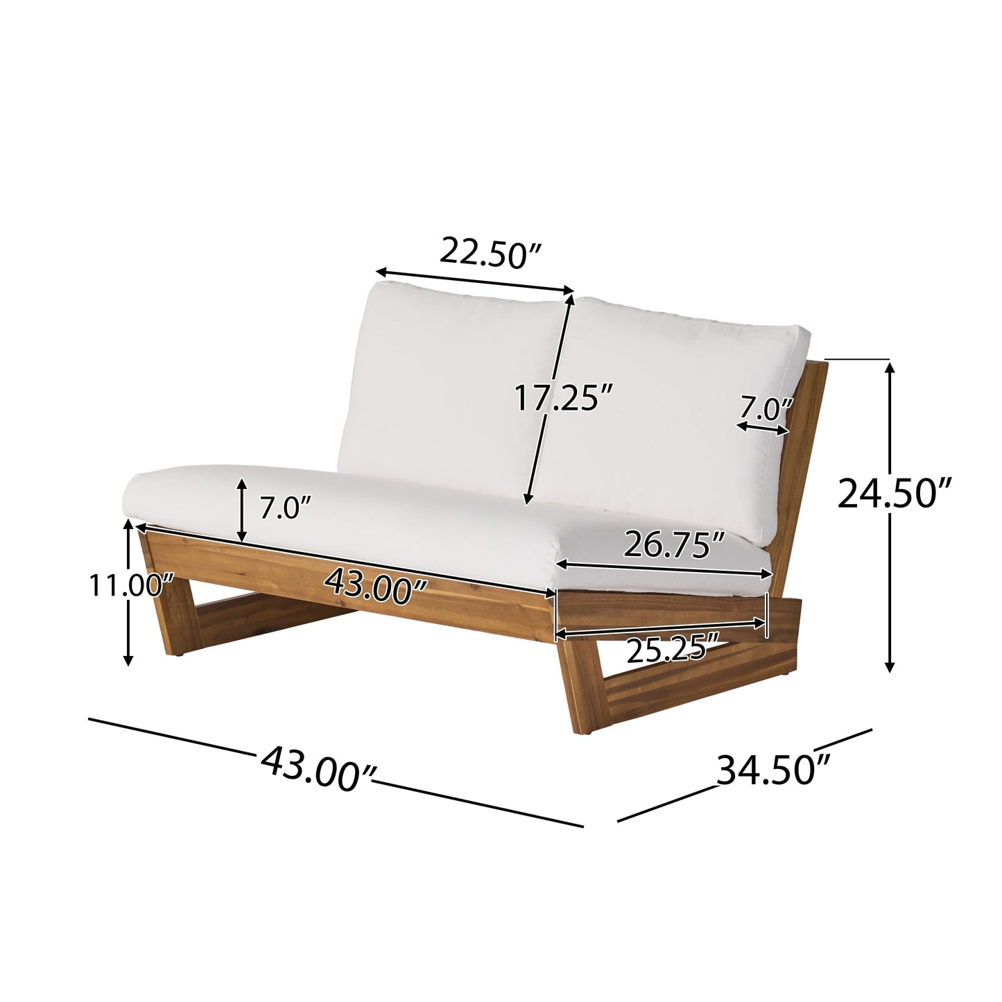 Set da esterno Sherwood da 4 posti in legno per chattare di Christopher Knight Home