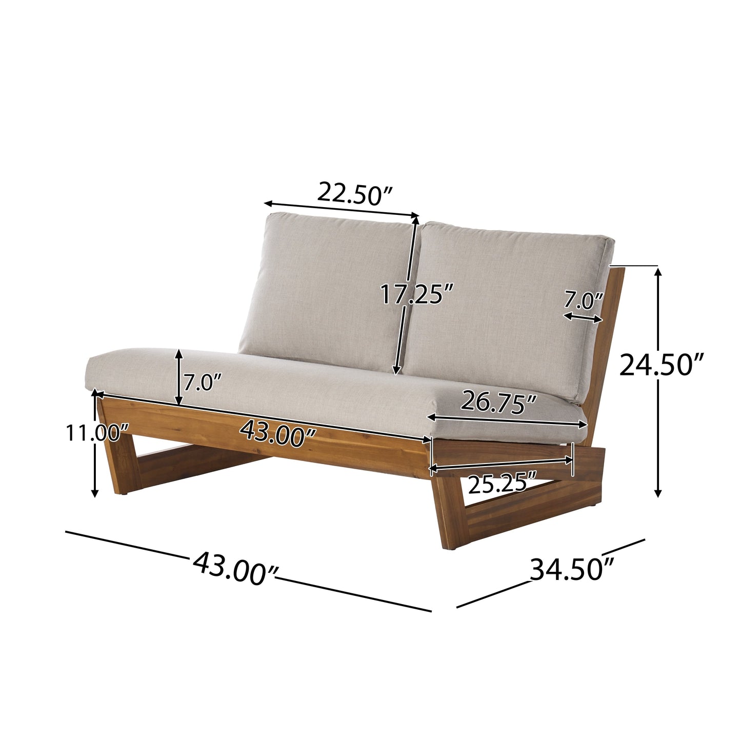 Set da esterno Sherwood da 4 posti in legno per chattare di Christopher Knight Home