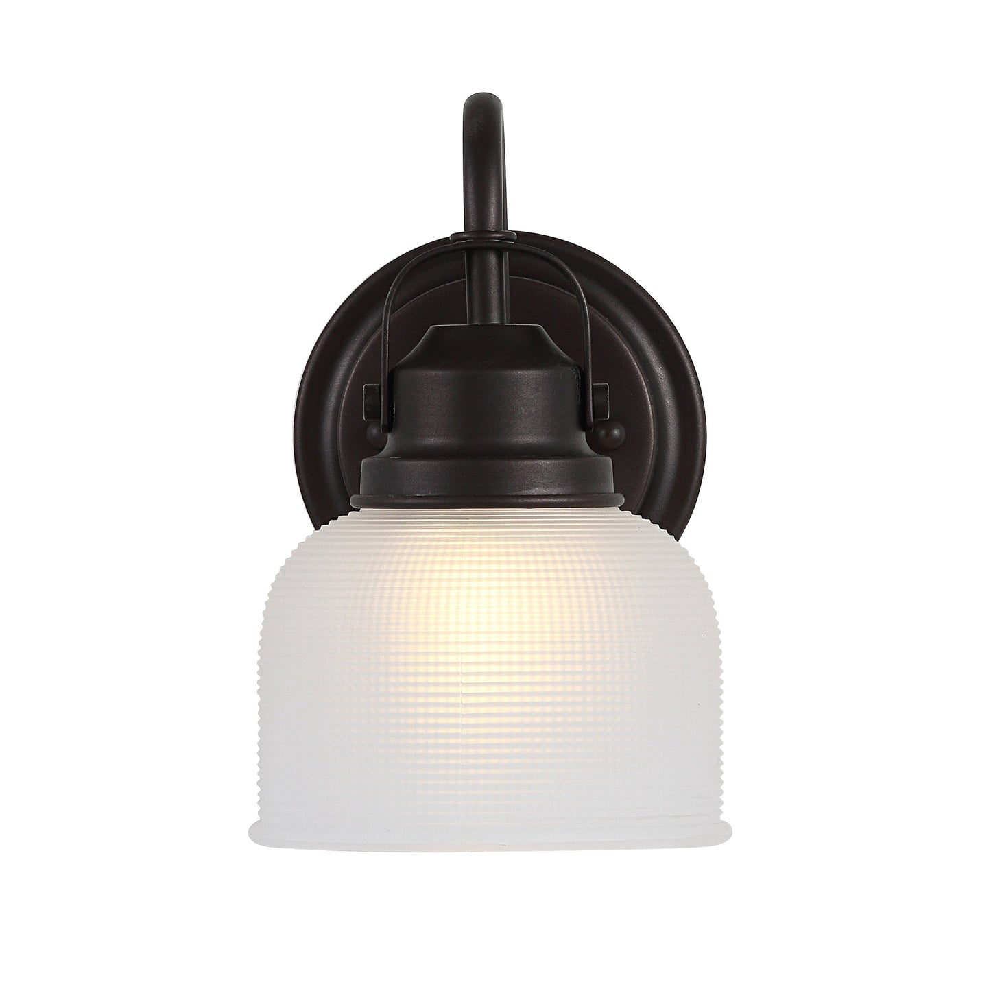 Lampada da toeletta a LED Shirley in metallo/vetro, di JONATHAN Y