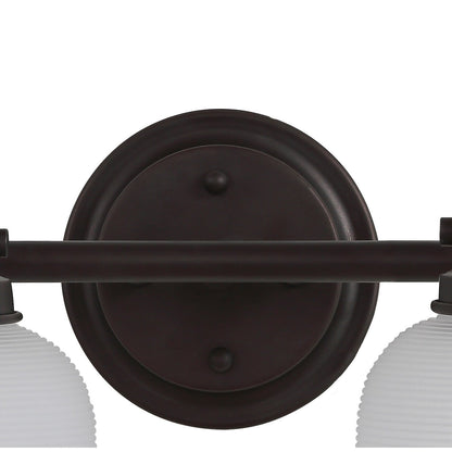 Lampada da toeletta a LED Shirley in metallo/vetro, di JONATHAN Y