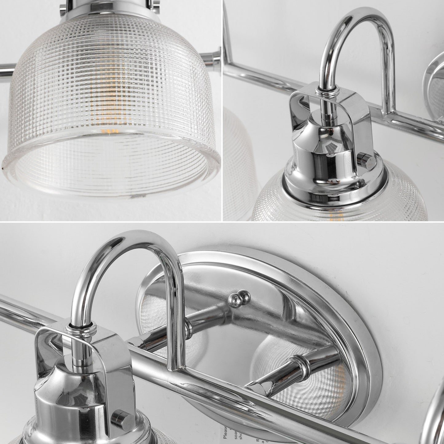 Lampada da toeletta a LED Shirley in metallo/vetro, di JONATHAN Y