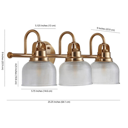 Lampada da toeletta a LED Shirley in metallo/vetro, di JONATHAN Y