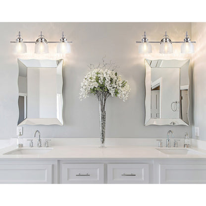 Lampada da toeletta a LED Shirley in metallo/vetro, di JONATHAN Y