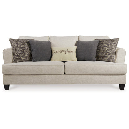 Divano letto matrimoniale Sidwell, in poliestere beige, 5 cuscini decorativi, 95 pollici