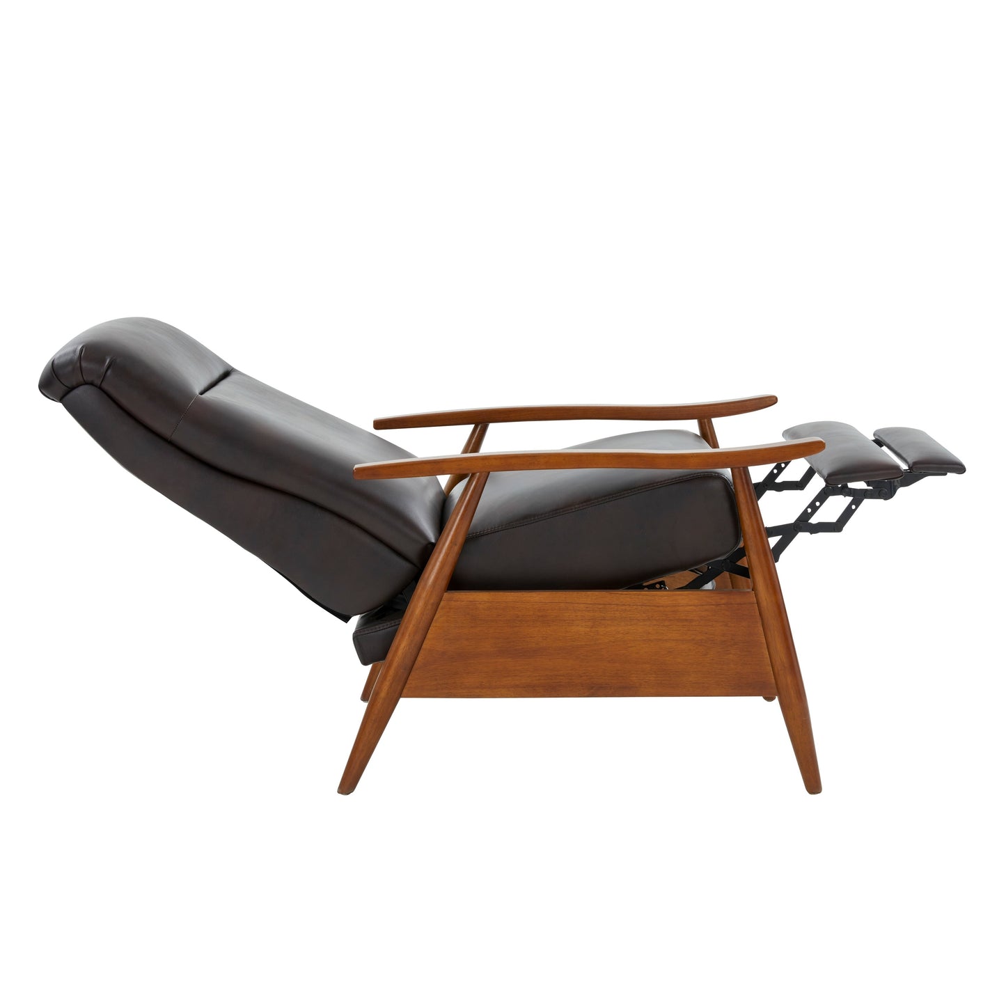 Poltrona reclinabile imbottita in legno con schienale reclinabile Sienna di Greyson Living