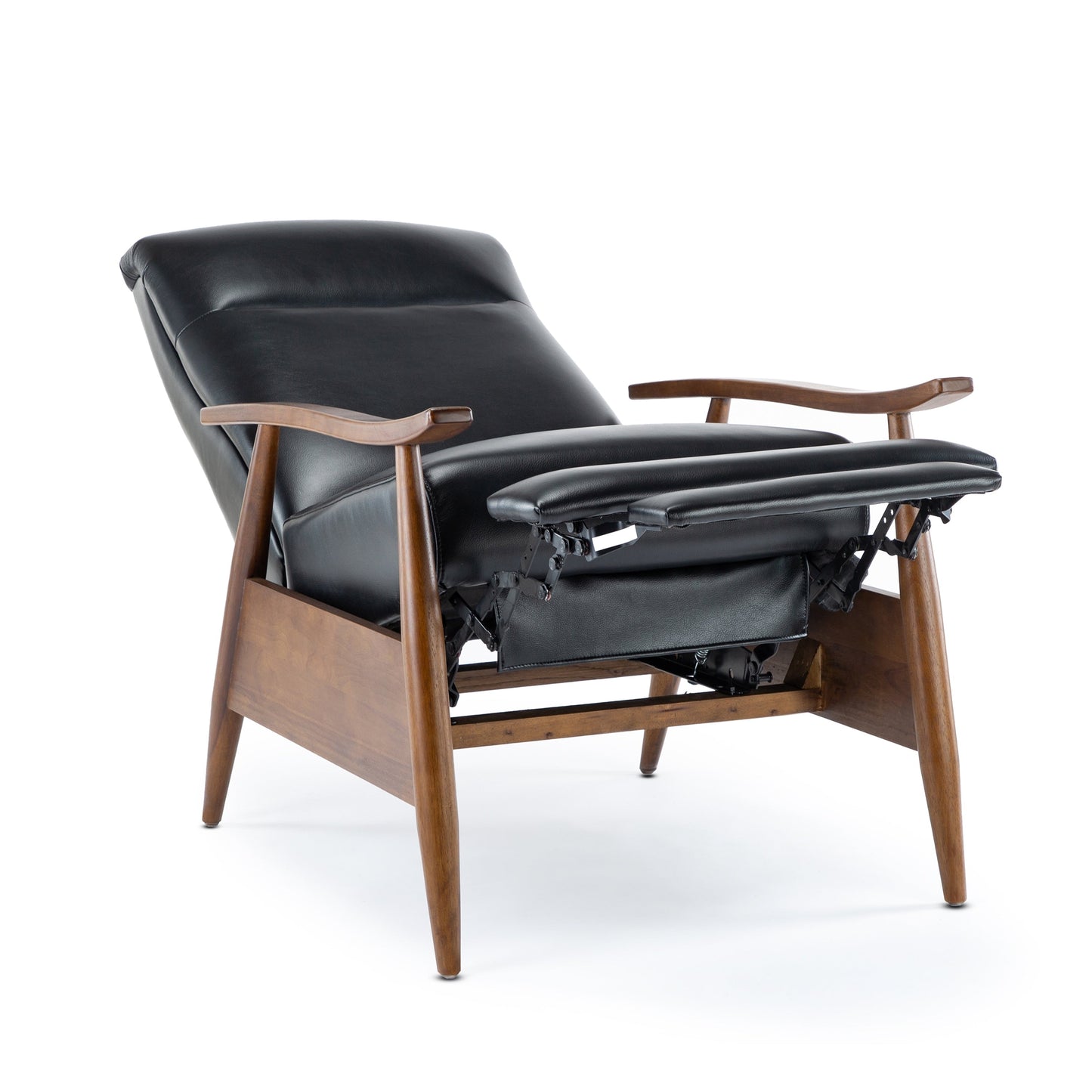 Poltrona reclinabile imbottita in legno con schienale reclinabile Sienna di Greyson Living