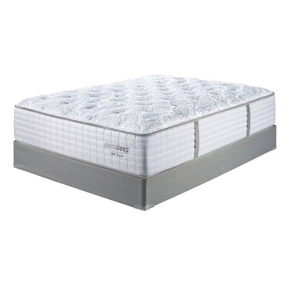 Materassi Sierra Sleep di Ashley Mount Dana, materasso queen-size con parte superiore in peluche e base a basso profilo